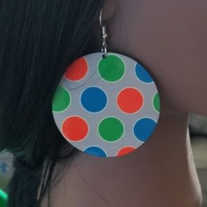 Circle Polka Dot Earrings
